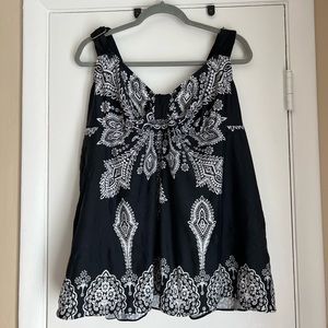 Bathing Suit Swing Top, black and white print, 3x - item 25